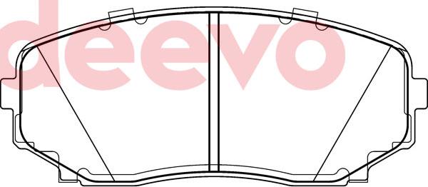 DEEVO BP80780 - Brake Pad Set, disc brake autospares.lv