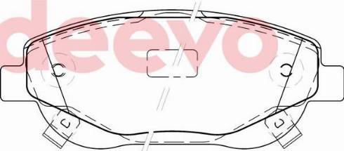 DEEVO BP81660 - Brake Pad Set, disc brake autospares.lv