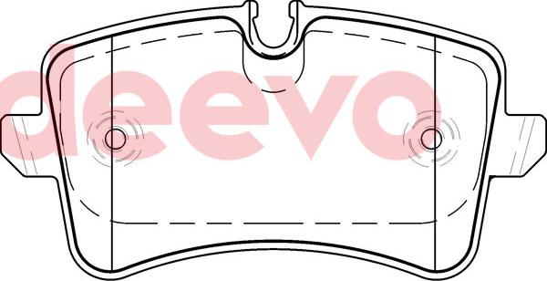 DEEVO BP81080 - Brake Pad Set, disc brake autospares.lv