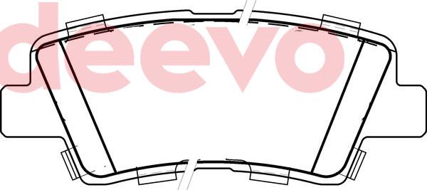 DEEVO BP81880 - Brake Pad Set, disc brake autospares.lv