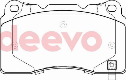 DEEVO BP81200 - Brake Pad Set, disc brake autospares.lv