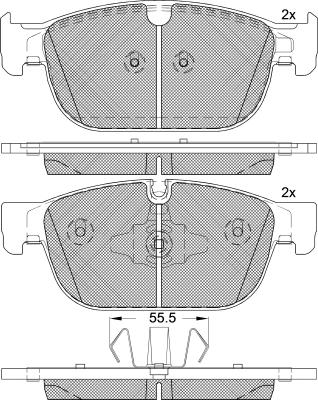 DEEVO BP88460 - Brake Pad Set, disc brake autospares.lv