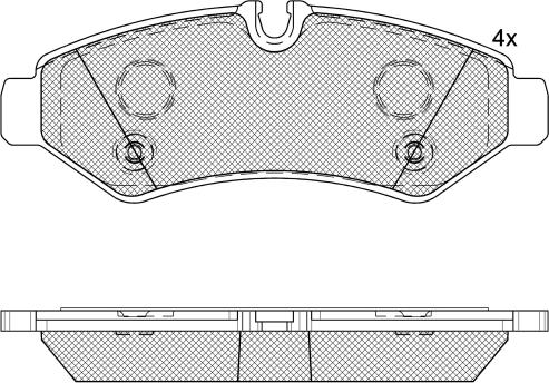 DEEVO BP88360 - Brake Pad Set, disc brake autospares.lv