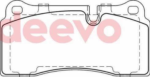 DEEVO BP83460 - Brake Pad Set, disc brake autospares.lv