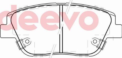 DEEVO BP83580 - Brake Pad Set, disc brake autospares.lv