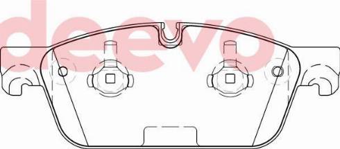 DEEVO BP83160 - Brake Pad Set, disc brake autospares.lv