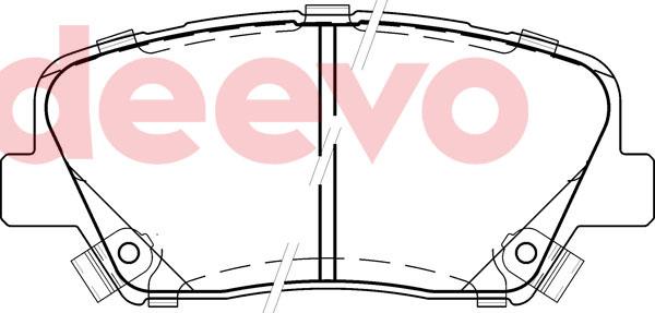 DEEVO BP83780 - Brake Pad Set, disc brake autospares.lv