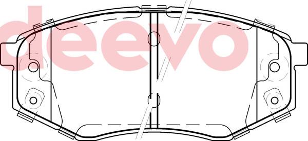 DEEVO BP82940 - Brake Pad Set, disc brake autospares.lv