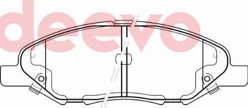 DEEVO BP82540 - Brake Pad Set, disc brake autospares.lv