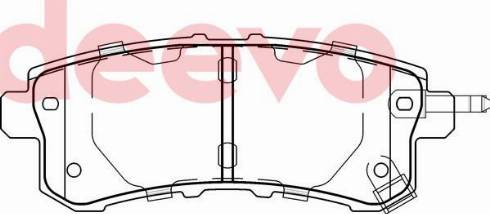 DEEVO BP82160 - Brake Pad Set, disc brake autospares.lv