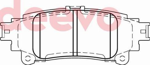 DEEVO BP82120 - Brake Pad Set, disc brake autospares.lv