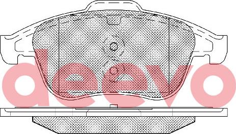 DEEVO BP87520 - Brake Pad Set, disc brake autospares.lv