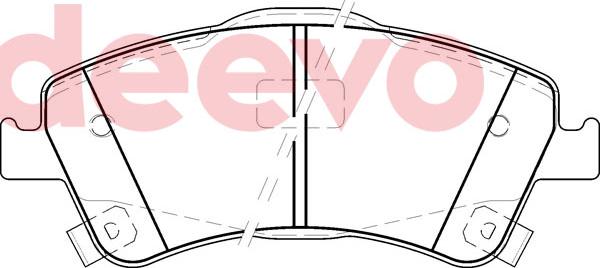 DEEVO BP79500 - Brake Pad Set, disc brake autospares.lv