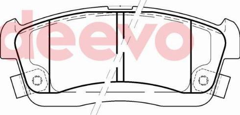 DEEVO BP79520 - Brake Pad Set, disc brake autospares.lv