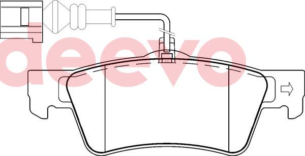 DEEVO BP79060 - Brake Pad Set, disc brake autospares.lv