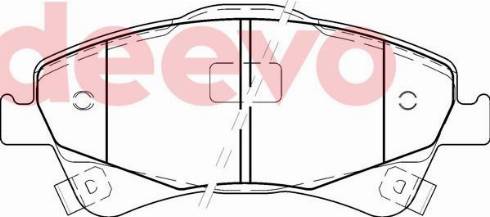 DEEVO BP79740 - Brake Pad Set, disc brake autospares.lv