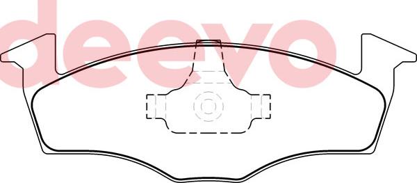 DEEVO BP74400 - Brake Pad Set, disc brake autospares.lv