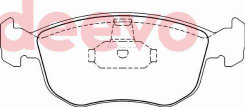 DEEVO BP74500 - Brake Pad Set, disc brake autospares.lv