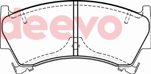 DEEVO BP74520 - Brake Pad Set, disc brake autospares.lv