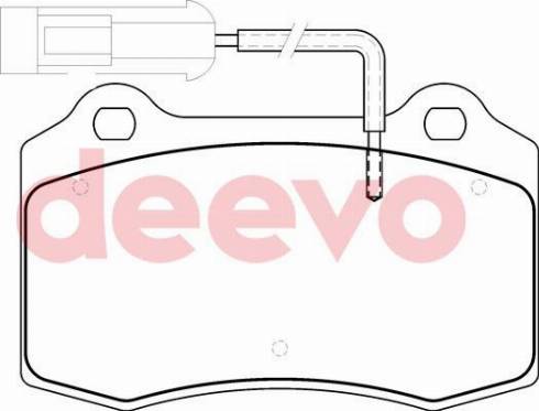 DEEVO BP74040 - Brake Pad Set, disc brake autospares.lv