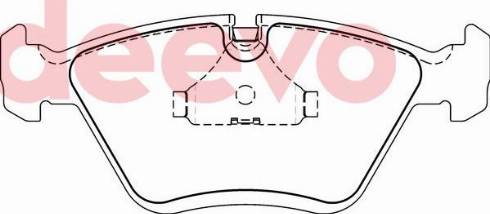 DEEVO BP74060 - Brake Pad Set, disc brake autospares.lv