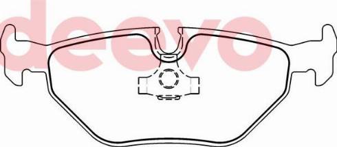 DEEVO BP74000 - Brake Pad Set, disc brake autospares.lv