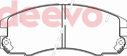 DEEVO BP74800 - Brake Pad Set, disc brake autospares.lv