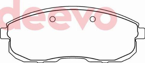 DEEVO BP74240 - Brake Pad Set, disc brake autospares.lv