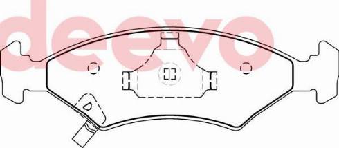 DEEVO BP74700 - Brake Pad Set, disc brake autospares.lv