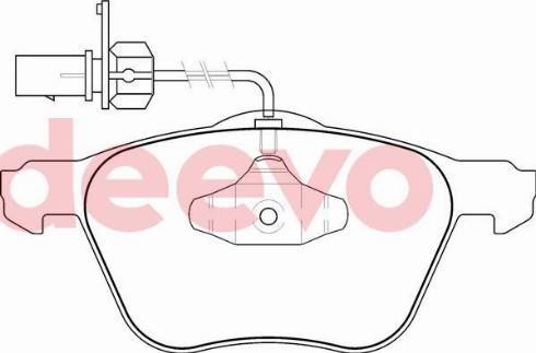 DEEVO BP75980 - Brake Pad Set, disc brake autospares.lv