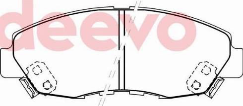 DEEVO BP75480 - Brake Pad Set, disc brake autospares.lv