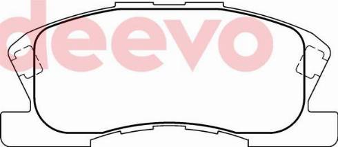 DEEVO BP75620 - Brake Pad Set, disc brake autospares.lv