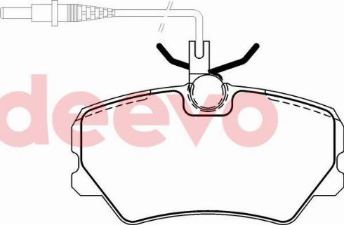 DEEVO BP75240 - Brake Pad Set, disc brake autospares.lv