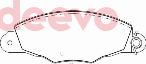 DEEVO BP75200 - Brake Pad Set, disc brake autospares.lv