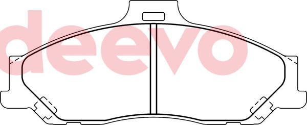 DEEVO BP76960 - Brake Pad Set, disc brake autospares.lv