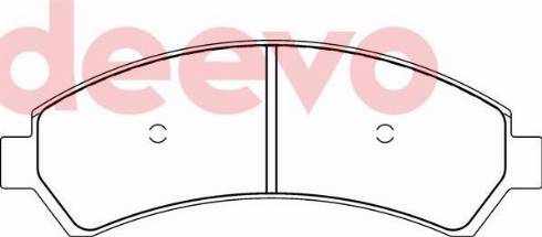 DEEVO BP76040 - Brake Pad Set, disc brake autospares.lv