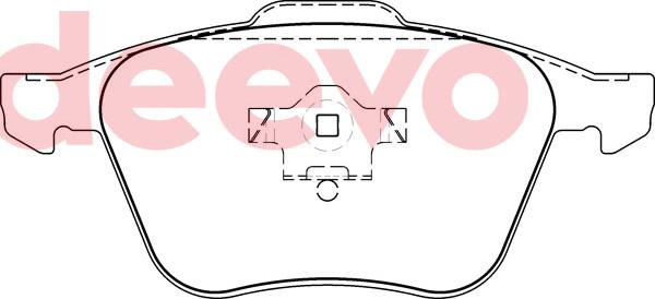 DEEVO BP76740 - Brake Pad Set, disc brake autospares.lv