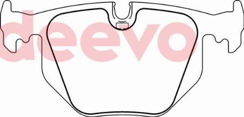 DEEVO BP76720 - Brake Pad Set, disc brake autospares.lv