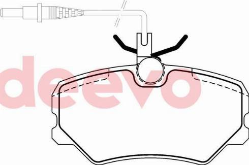 DEEVO BP70920 - Brake Pad Set, disc brake autospares.lv