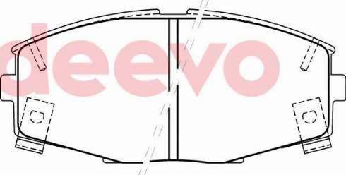 DEEVO BP70440 - Brake Pad Set, disc brake autospares.lv