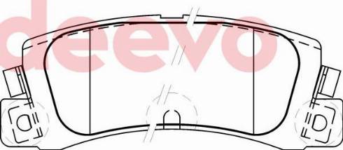 DEEVO BP70400 - Brake Pad Set, disc brake autospares.lv