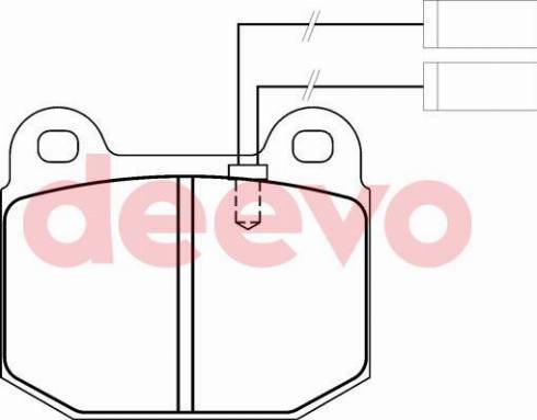 DEEVO BP70560 - Brake Pad Set, disc brake autospares.lv