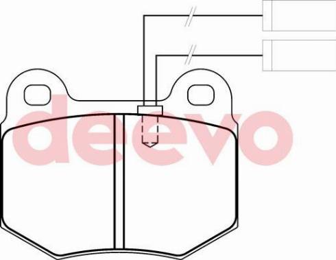 DEEVO BP70580 - Brake Pad Set, disc brake autospares.lv