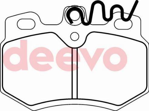 DEEVO BP70060 - Brake Pad Set, disc brake autospares.lv