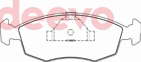 DEEVO BP70000 - Brake Pad Set, disc brake autospares.lv