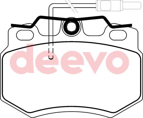DEEVO BP70100 - Brake Pad Set, disc brake autospares.lv
