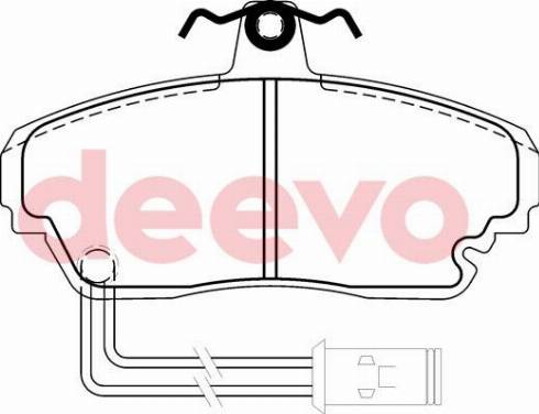 DEEVO BP70860 - Brake Pad Set, disc brake autospares.lv