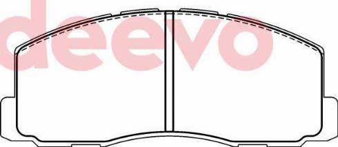 DEEVO BP70240 - Brake Pad Set, disc brake autospares.lv