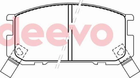 DEEVO BP70260 - Brake Pad Set, disc brake autospares.lv