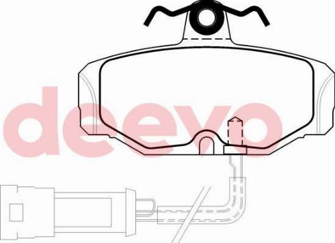 DEEVO BP70200 - Brake Pad Set, disc brake autospares.lv